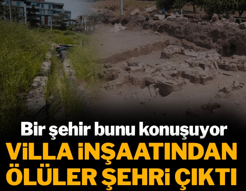 Villa inşaatı izni verilen arazinin altından tarih çıktı
