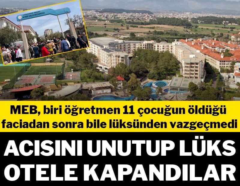 Acıyı unutup lüks otele kapandılar