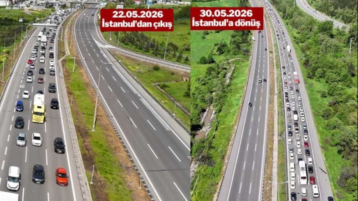 Dönüş çilesi başladı: Kilometrelerce trafik oluştu