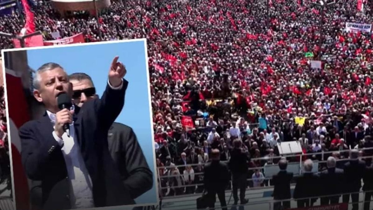 Özel, Erdoğan'ın memleketinde kalabalığı gösterdi: 'Bu iktidar yürüyüşüdür'
