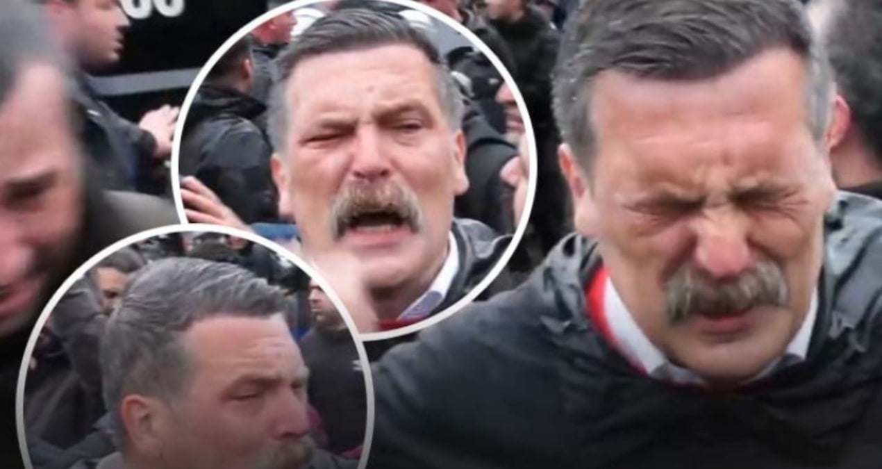 İşçi Partisi Genel Başkanı'na İşçi Bayramı'nda biber gazı