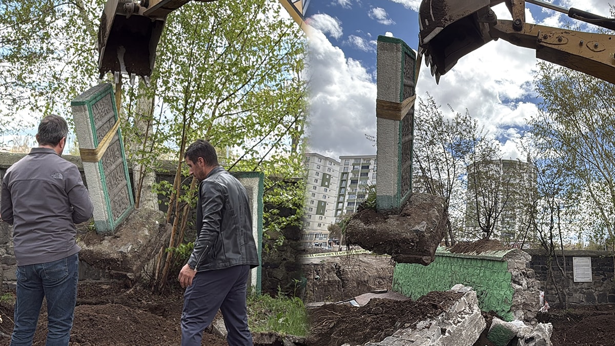 700 yıllık mezarları açtılar, mezar taşlarını tahrip ettiler