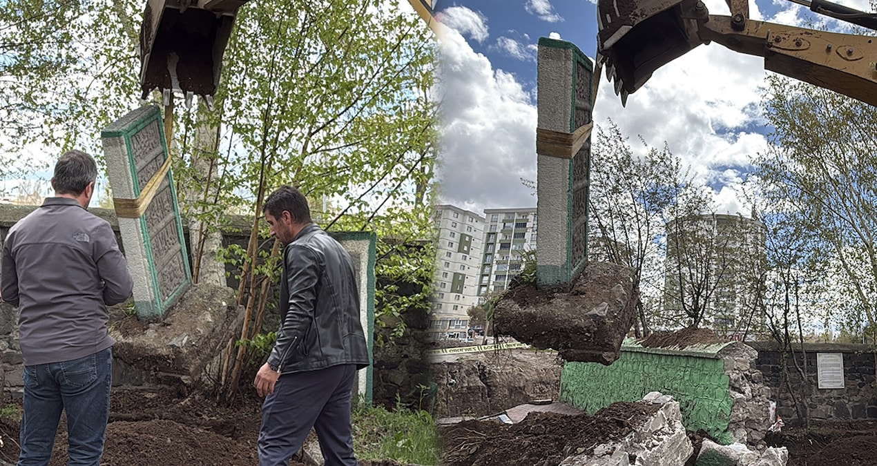 700 yıllık mezarları açtılar, mezar taşlarını tahrip ettiler