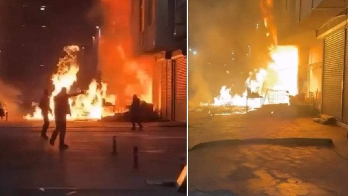 İstanbul'da büyük yangın! Çok sayıda dükkan hasar gördü