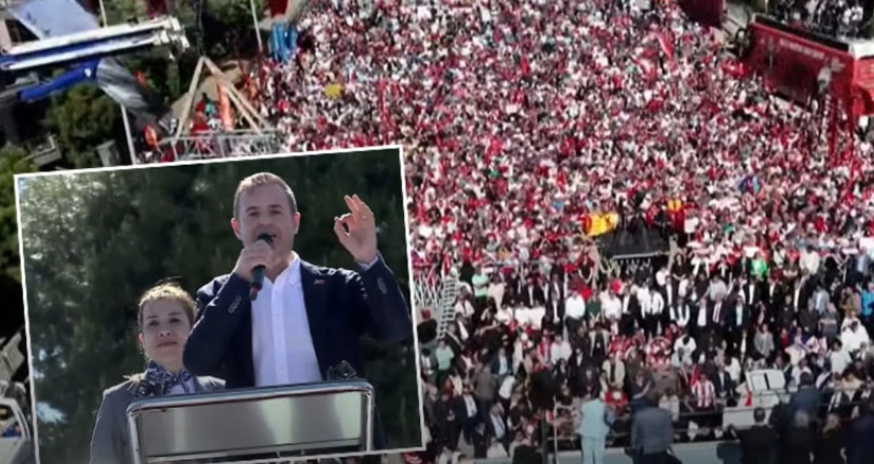 AKP'ye geçecek denilen başkan tıklım tıklım dolu meydandan cevap verdi