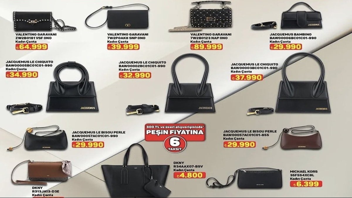Ucuzluk marketi, 90 bin liralık lüks çanta satıyor