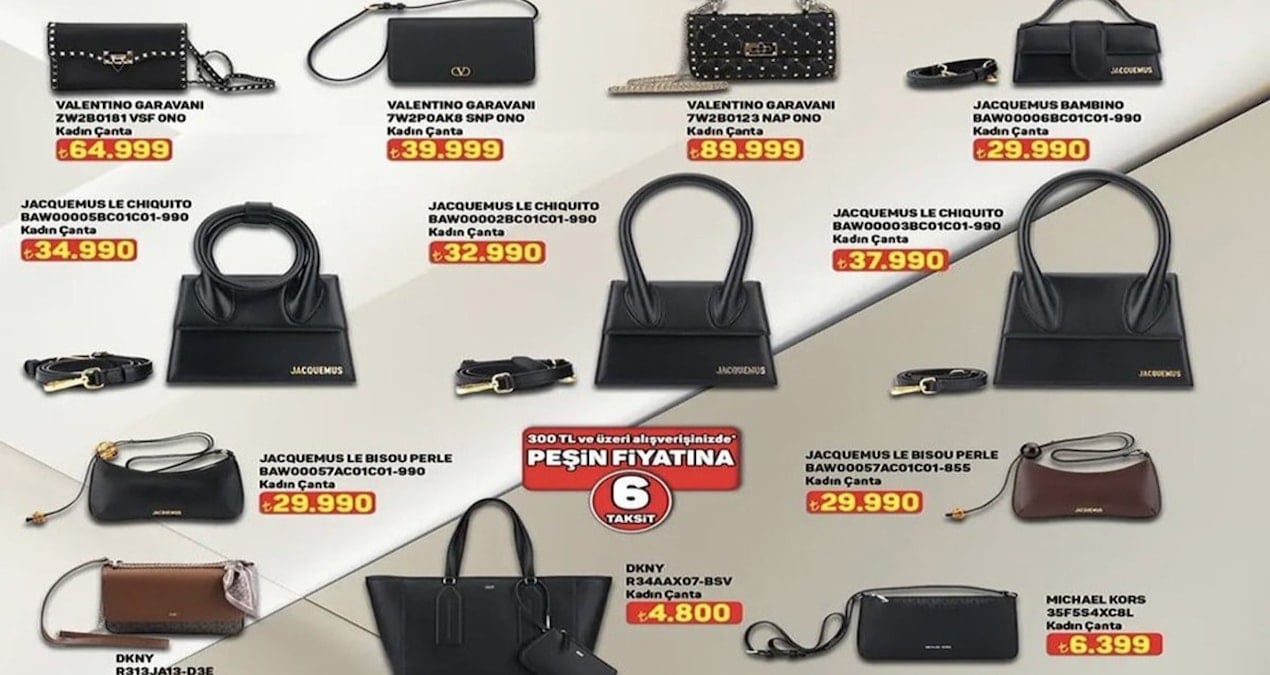 Ucuzluk marketi, 90 bin liralık lüks çanta satıyor