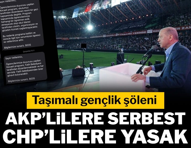 Taşımalı gençlik şöleni... AKP'li belediyeye serbest CHP'lilere yasak