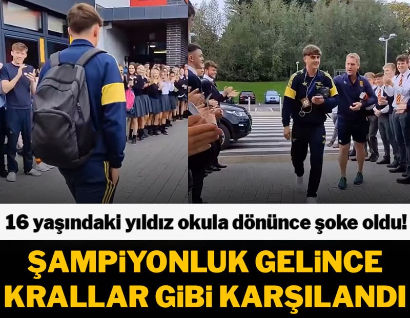 Arsenal'ın 16 yaşındaki yıldızı okulda krallar gibi karşılandı