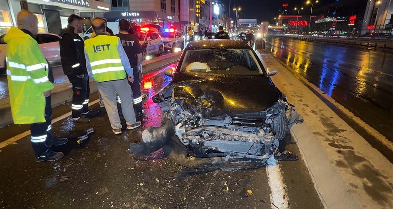Avcılar D-100 Karayolu'nda zincirleme trafik kazası: 2 yaralı
