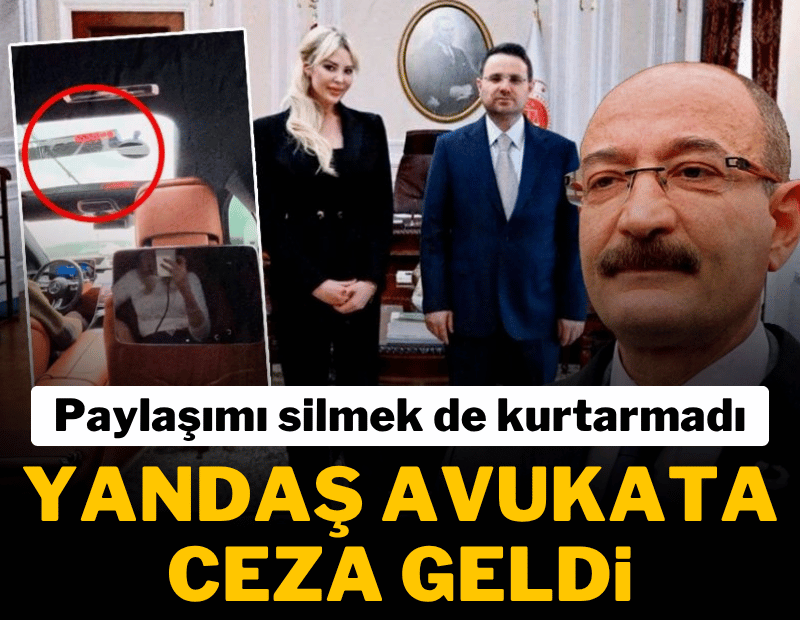 Çakarlı araç kullanan avukata para cezası