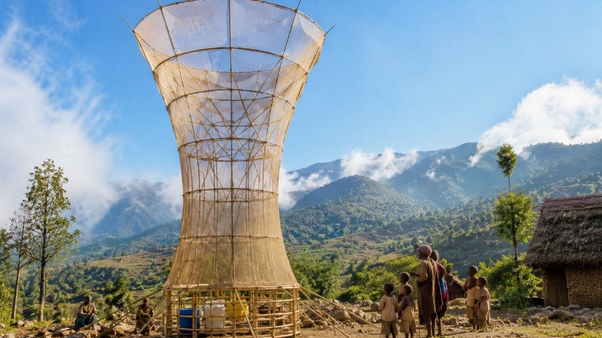 Bambu kuleyle havadan su üretmeyi başardılar