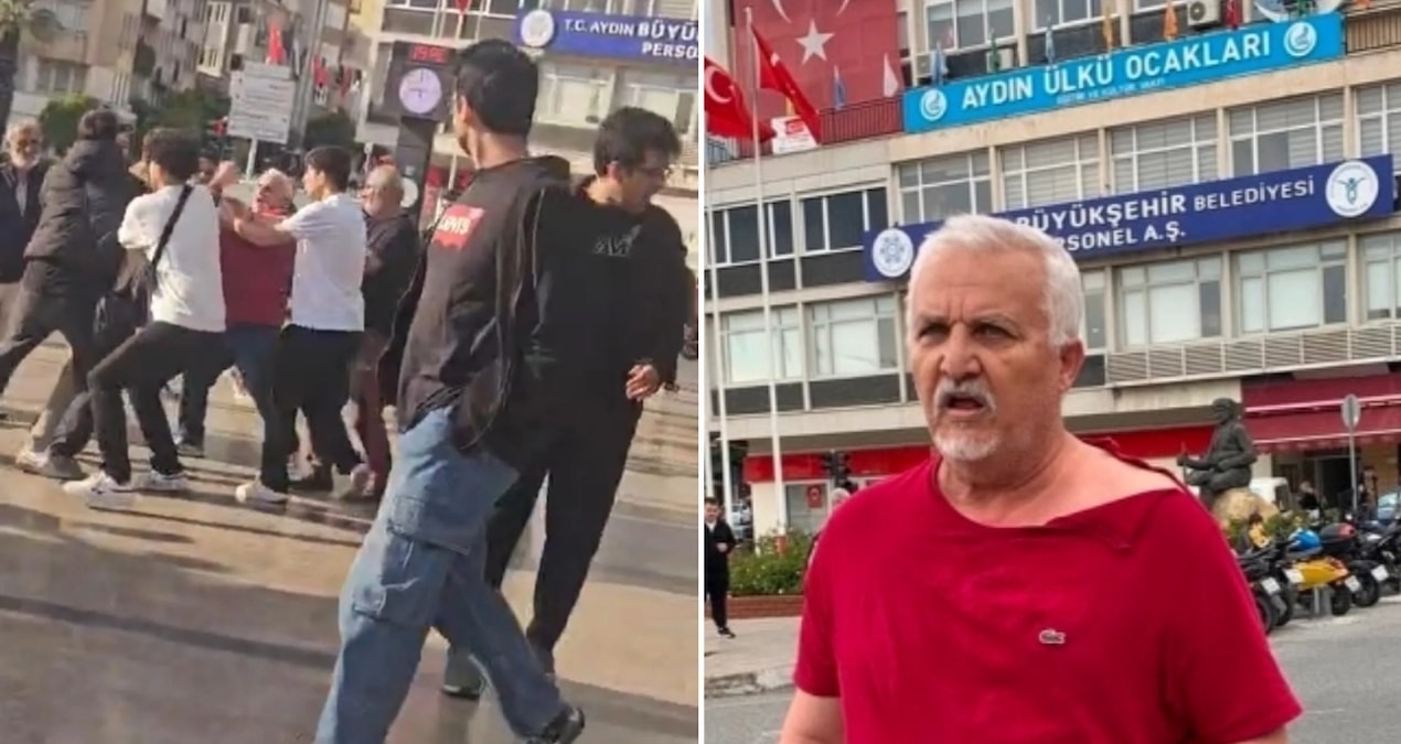 Gazeteciye eşinin gözü önünde sokak ortasında saldırı