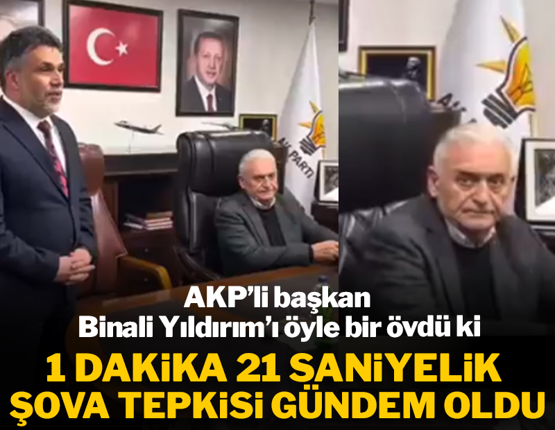 AKP’li başkan  Binali Yıldırım’ı öyle bir övdü ki... Bakışları gündem oldu
