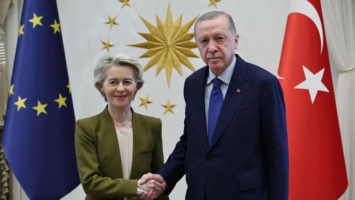 Cumhurbaşkanı Erdoğan, AB Komisyonu Başkanı Leyen ile görüştü
