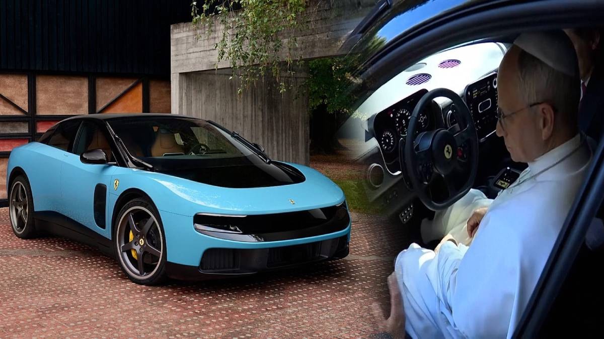 Ferrari'nin elektrikli süper aracını ilk deneyen Papa 14. Leo oldu