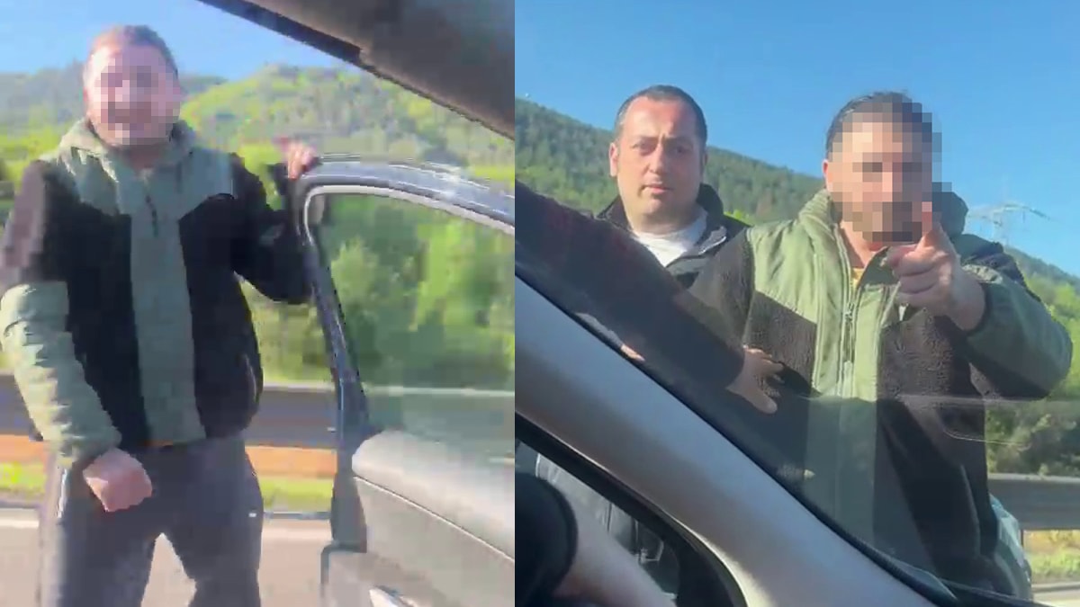 Tartıştığı sürücüyü darbetti, o anlar kameraya yansıdı