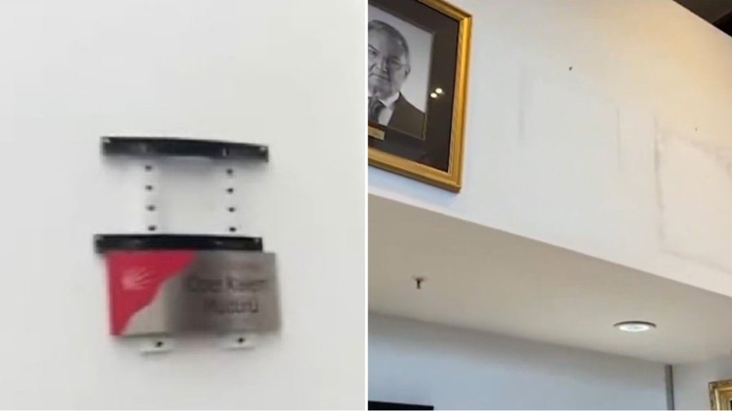 İLK İŞ ÖZGÜR ÖZEL'İN ADINI SÖKTÜLER