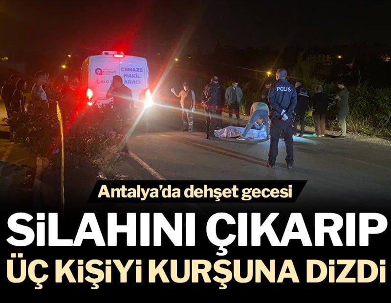 Silahını çıkarıp üç kişiyi kurşuna dizdi