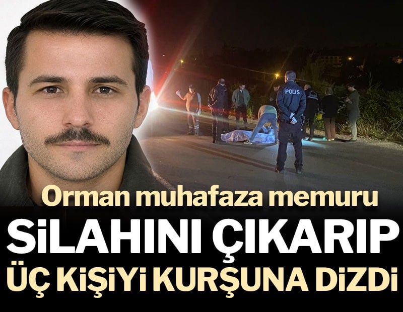 Orman muhafaza memuru silahını çıkarıp üç kişiyi kurşuna dizdi