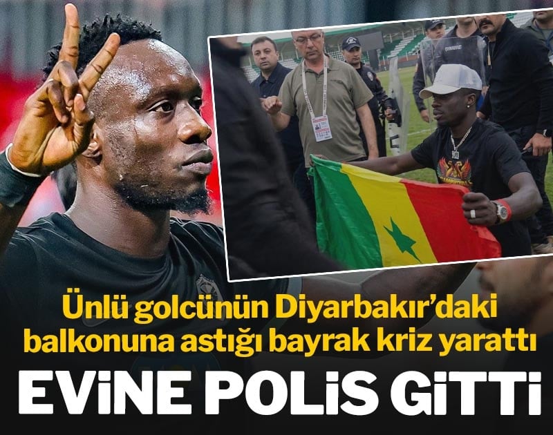 Amedsporlu Diagne'nin balkonuna astığı bayrak kriz yarattı: Evine polis gitti