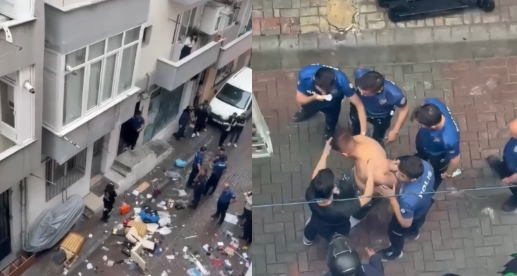 Evde yalnız kalınca sinir krizine girdi! Mahalleyi birbirine kattı