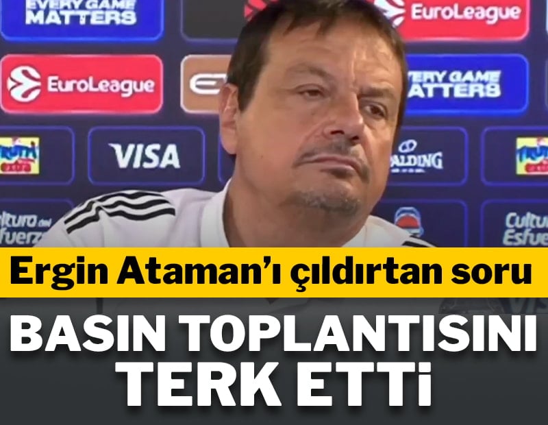 Ergin Ataman'ı sinirlendiren soru! Basın toplantısını terk etti
