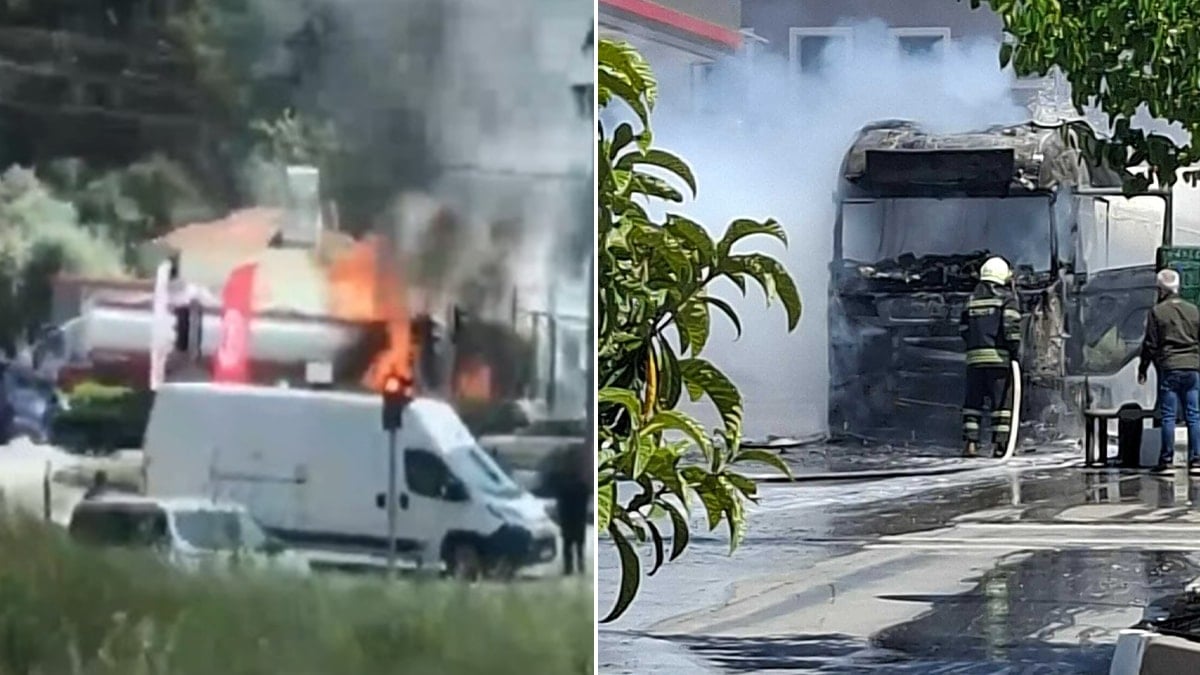 Faciaya ramak kala! İstasyonda benzin boşaltan tanker alev aldı