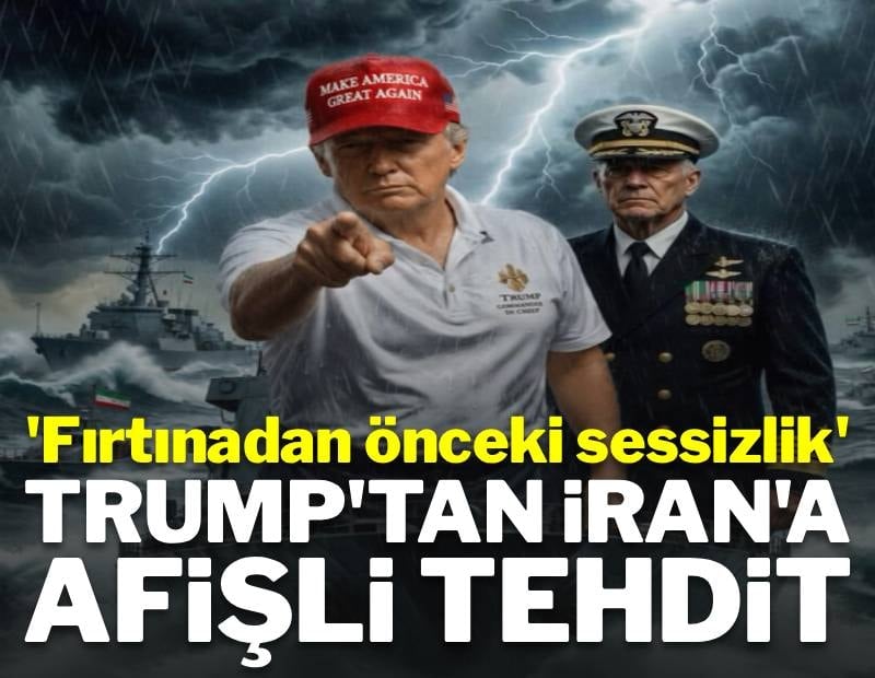 Yeni saldırı hazırlığı başladı: Trump'tan İran'a afişli tehdit