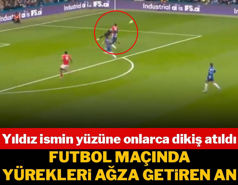 Premier Lig'de yürekleri ağza getiren an! Yüzüne 10 dikiş atıldı