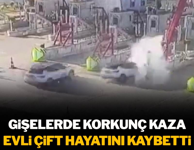 Gişelere çarpan otomobildeki karı-kocayı ölüm ayırdı