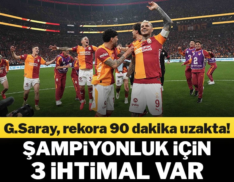 Galatasaray rekor için sahada! İşte şampiyonluk için gereken ihtimaller