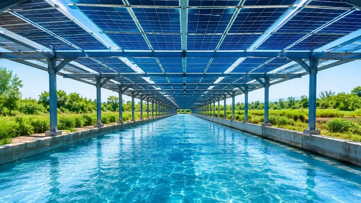 Su kanallarının üstünü güneş panelleriyle kapattılar: Amaç sadece elektrik değil