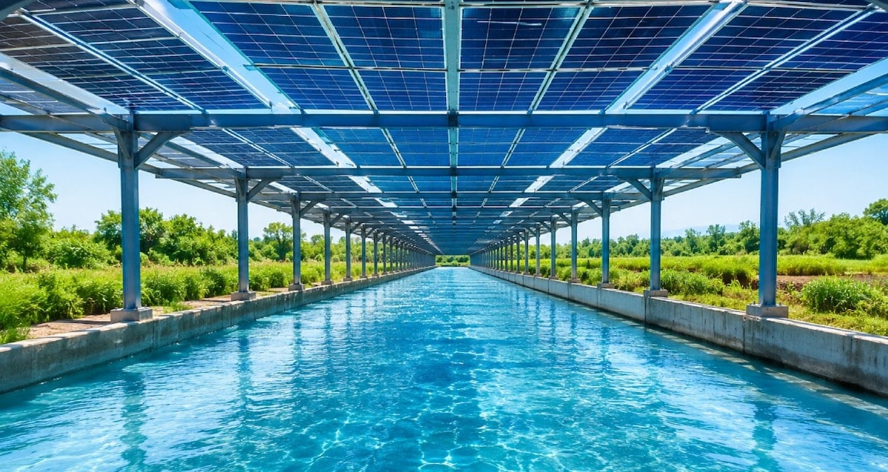 Su kanallarının üstünü güneş panelleriyle kapattılar: Amaç sadece elektrik değil