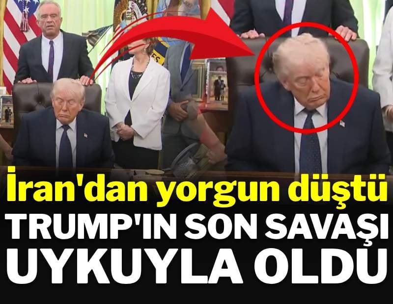 Daha dün 'çok gencim' demişti: Trump'ın uykuyla savaşı kameralara yansıdı