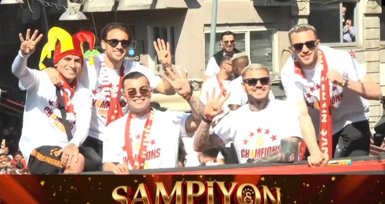 Galatasaraylı futbolculardan flaş Icardi pankartı