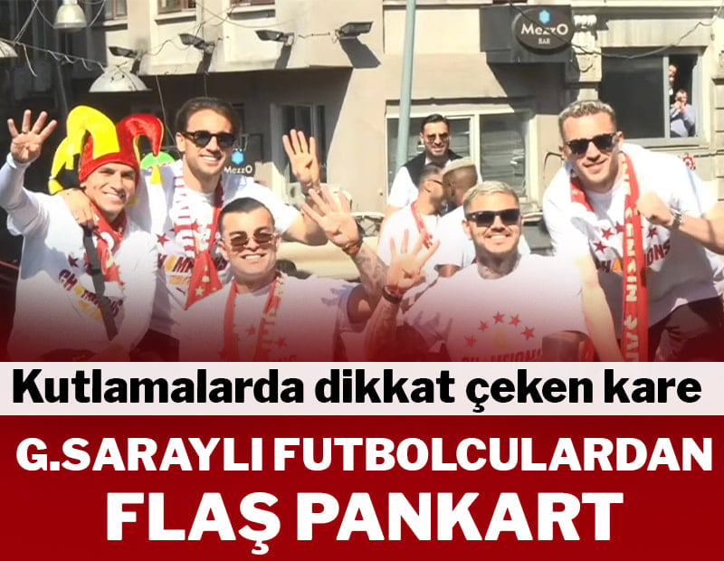 Galatasaraylı futbolculardan flaş Icardi pankartı