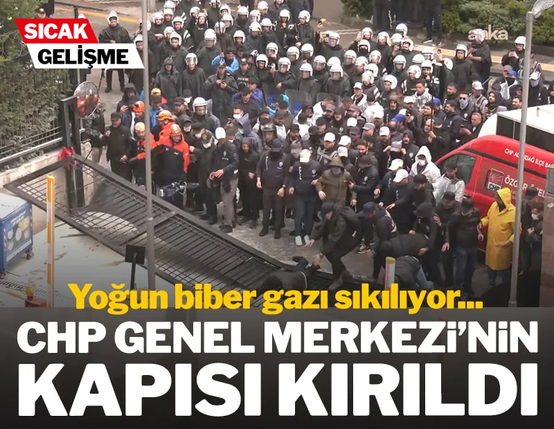CHP Genel Merkezi'ne polis müdahalesi başladı