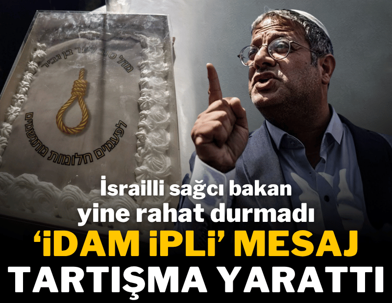 İsrailli sağcı bakanın doğum günü pastası tepki çekti