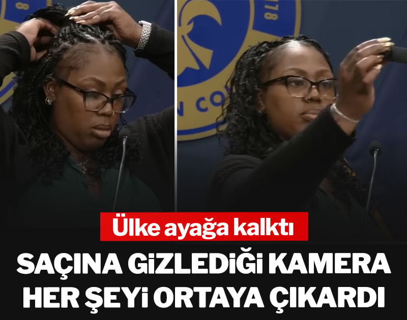 Saçına gizlediği kamera her şeyi ortaya çıkardı