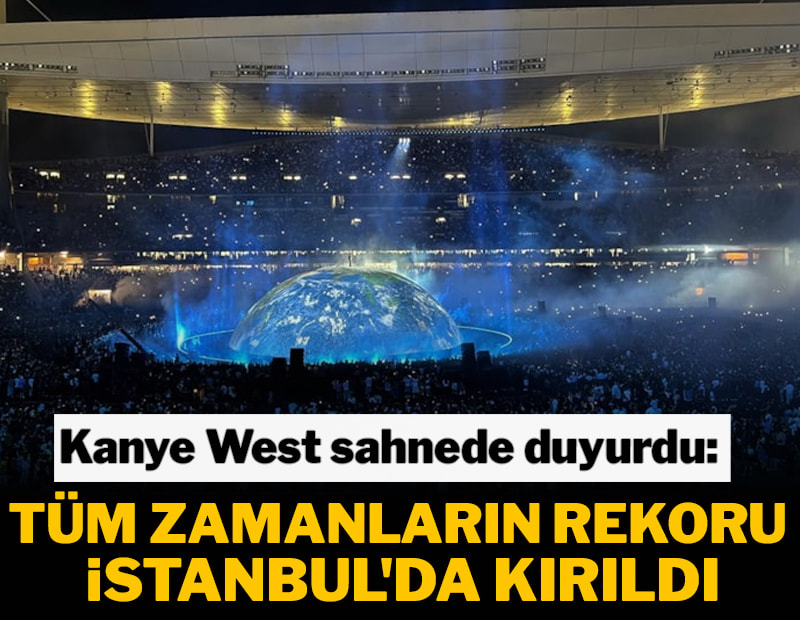 On binler Kanye West’in konserine aktı