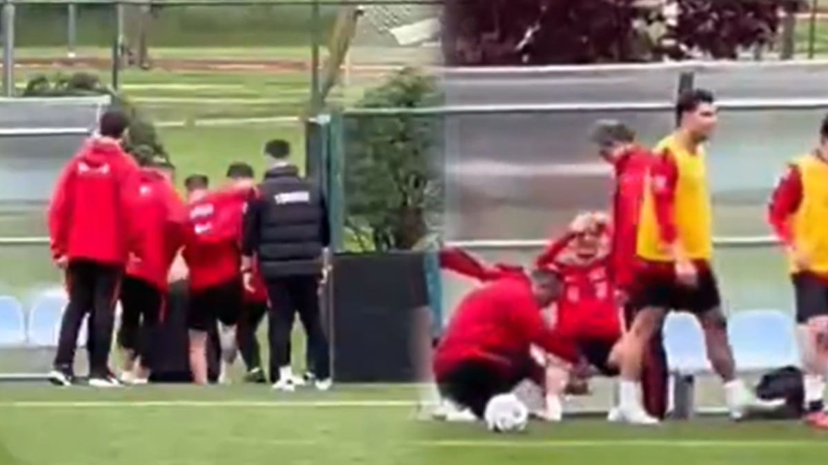 Milli takım antrenmanını gözyaşlarıyla terk etti