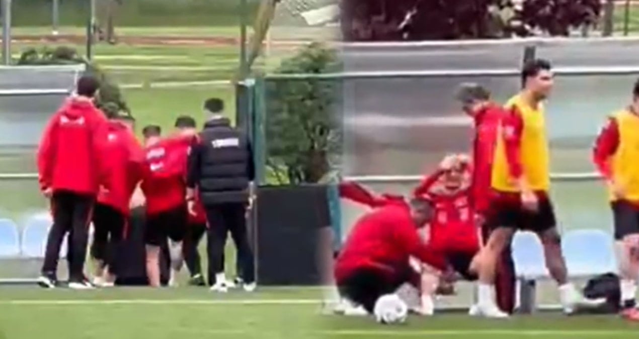 Milli takım antrenmanını gözyaşlarıyla terk etti