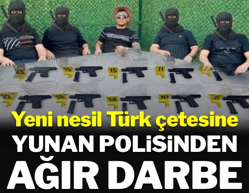 Yeni nesil Türk çetesine Yunan polisinden ağır darbe: Çanta dolusu 'hayalet silah' ele geçirildi
