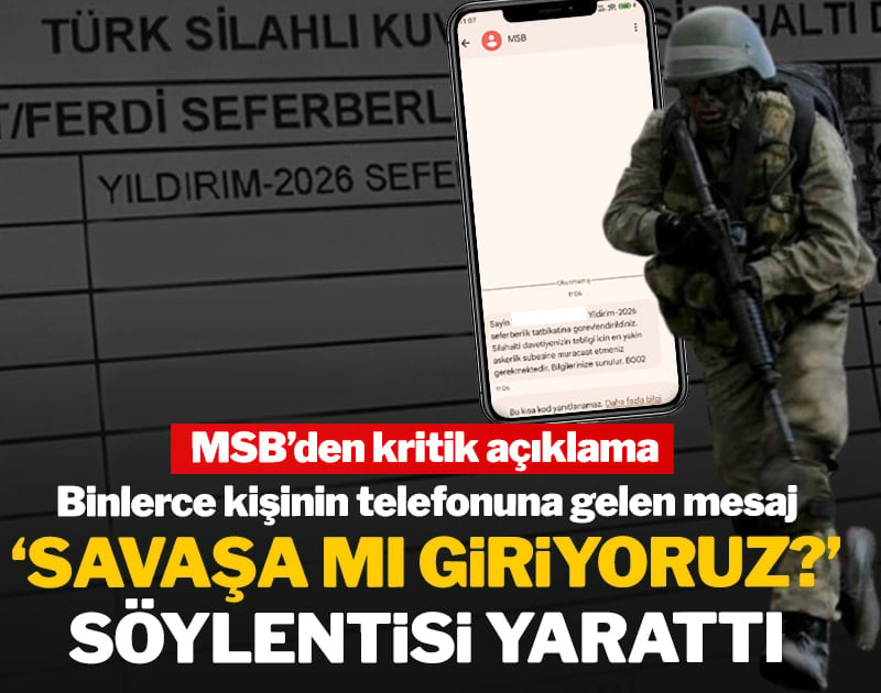 Binlerce kişinin telefonuna gelen mesaj 'Savaşa mı giriyoruz?' söylentisi yarattı