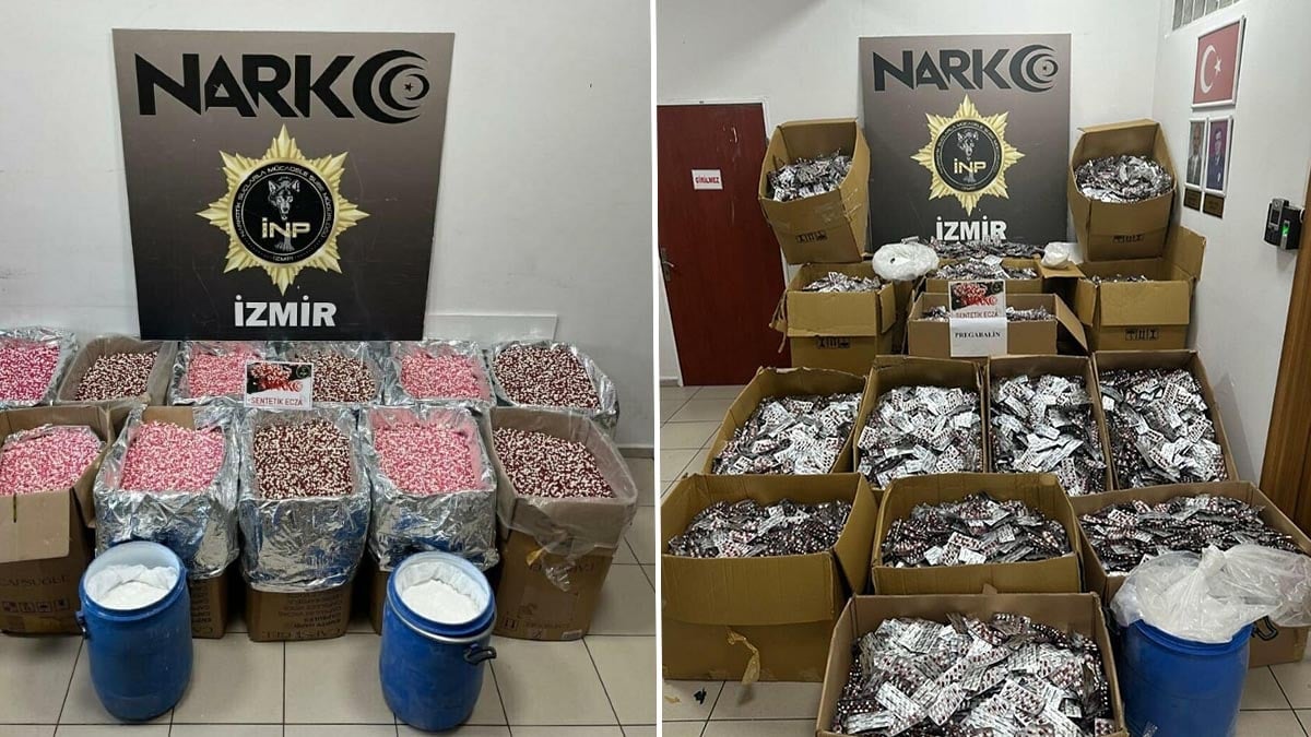 İzmir’de dev uyuşturucu operasyonu: 11,9 milyon hap ele geçirildi, 48 tutuklama