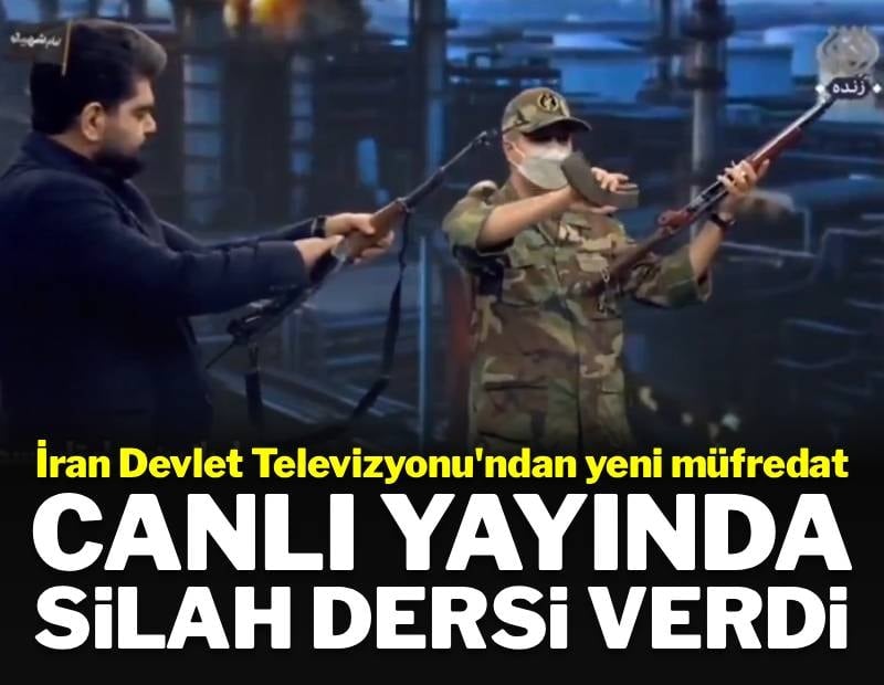 İran devlet televizyonu halka canlı yayında silah kullanmayı öğretmeye başladı