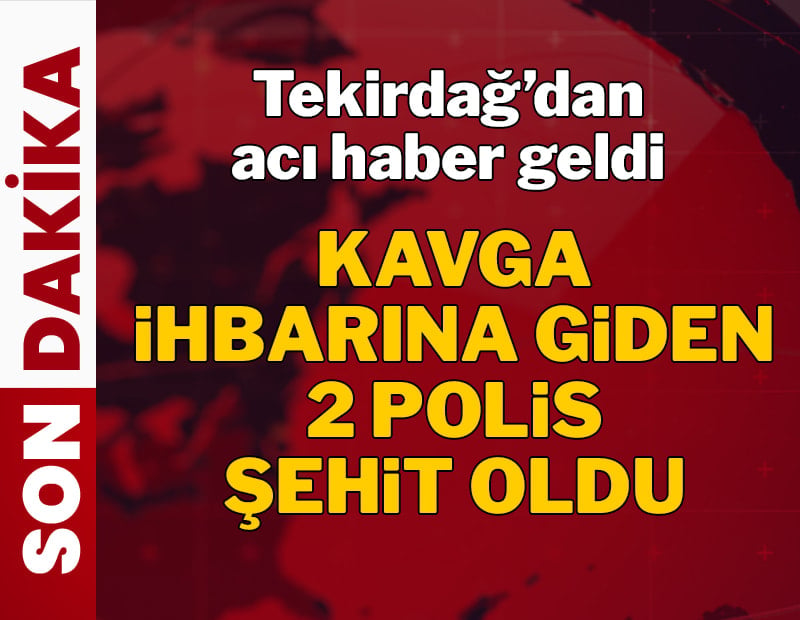 SON DAKİKA | Çorlu'da iki polis şehit oldu
