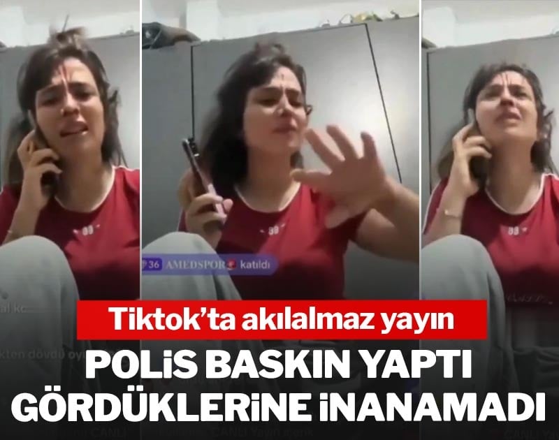 Tiktok'ta akılalmaz yayın! Polis baskın yaptı, gördüklerine inanamadı