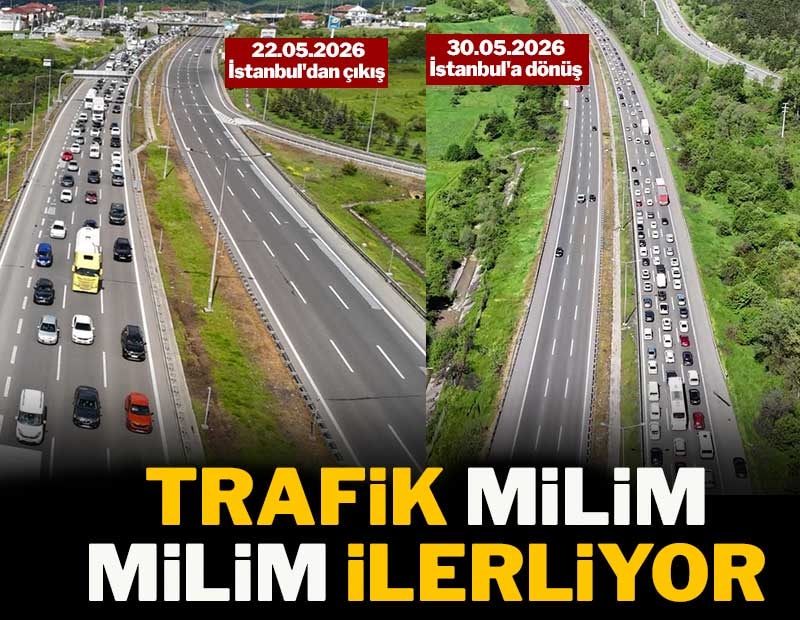 Dönüş çilesi başladı:  Trafik milim milim ilerliyor